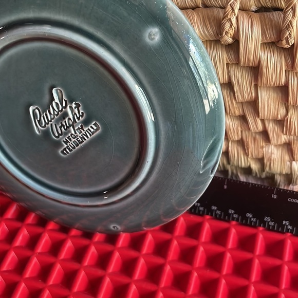 RUSSEL WRIGHT by STEUBENVILLE BY ANTIQUE BLUE-GREEN TEACUP AND SAUCER - Picture 10 of 13